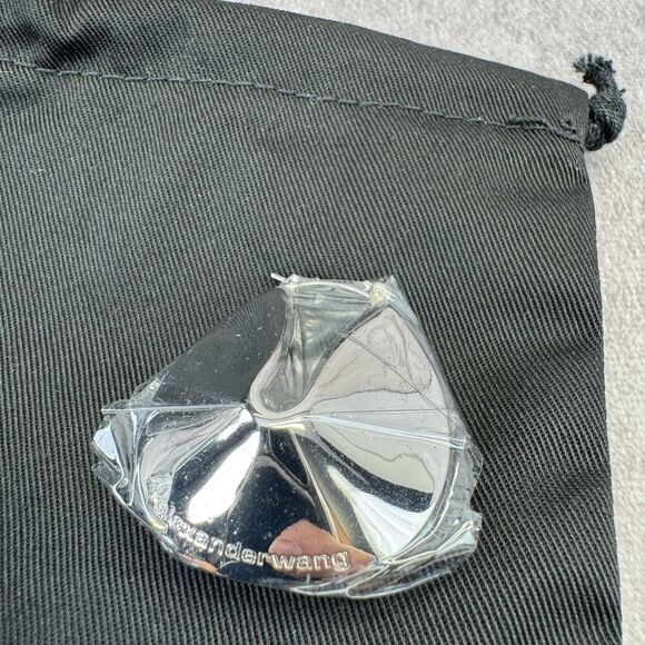 Alexander Wang Fortune Cookie Silver Earrings NEW - Picture 5 of 7